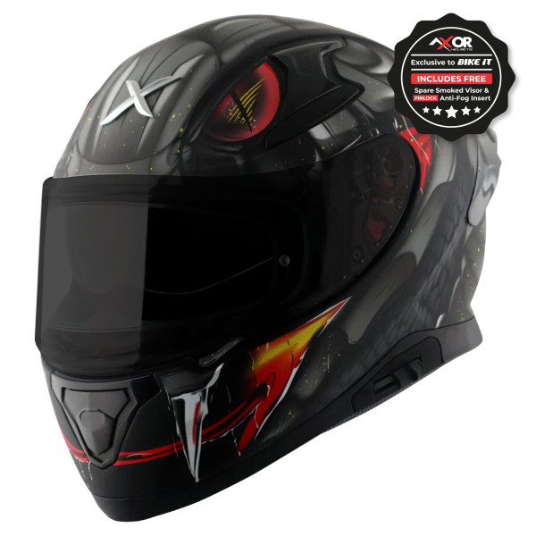 Axor Axor apex full face helmet - venomous black grey matt - large